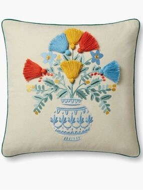 Rifle Paper Co Vase Study No. 5 Embroidered Pillow Sham